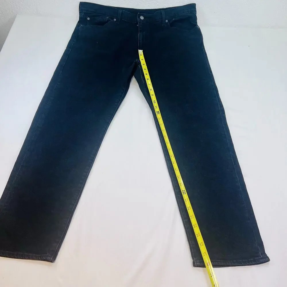 Levi’s 502 Premium Jeans Men’s W40 L32 Black Straight Taper Dark Wash